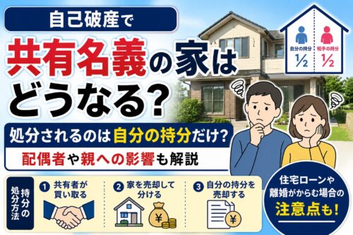 自己破産で共有名義・ペアローンの家はどうなる？